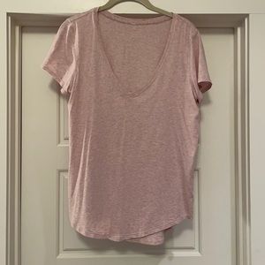 Lulu Light Pink V-Neck Tee